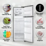 LG 272 Litres 2 Star Frost Free Double Door Refrigerator with Smart Diagnosis (GL-N312SDSY) - Image 4