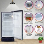 LG 185L 3 Star Direct-Cool Single Door Refrigerator (GL-D201ASHD, Moist 'N' Fresh) - Image 3